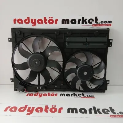 Fan Seti Komple Golf 5-6/Jetta/Passat/Caddy/A3/Leon 2004-2012/CAYC/CAYD/CBZA/CBZB/1.2TSİ-1.6TDİ/300-200W/360/295mm/Davlumbazlı Maher